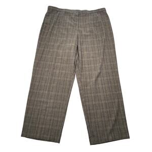 Dressbarn Dress Pants Womens Plus 24W Glen Plaid Boot Cut Trousers Office